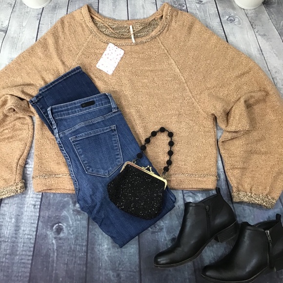 Free People Jade Cropped Pullover Sweater L ✨NWT✨ - Picture 16 of 16